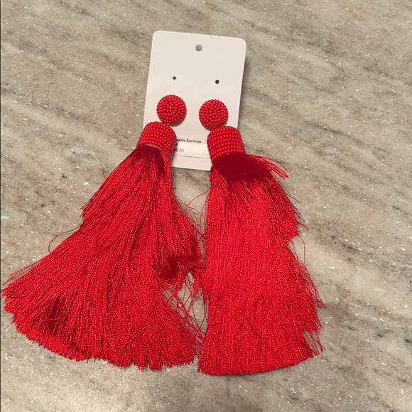 Roberta Roller Rabbit Red drop earings - Picture 3 of 4